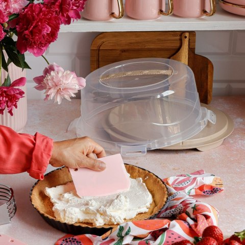 Pojemnik na ciasto z pokrywą Violet House 35x16cm okrągły mix kolorów