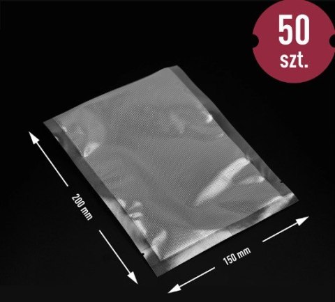 Worki moletowane do zgrzewarki próżniowej 15x20 cm 50szt. | 320632