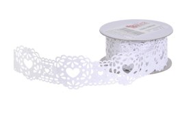 Wstążka samoprzylepna ażurowa serca 3m X 2,5 cm RBS-3M009