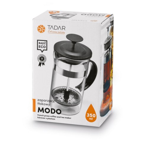 Zaparzacz tłokowy do kawy i herbaty Tadar Modo 0,35l czarny