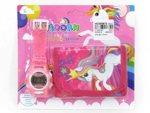 Zestaw portfel + zegarek 17 x 15cm JEDNOROŻEC BZES4036