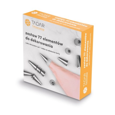 Zestaw rękaw cukierniczy dekorator do ciast i tortów 24 końcówki 50 rękawów 3 adaptery