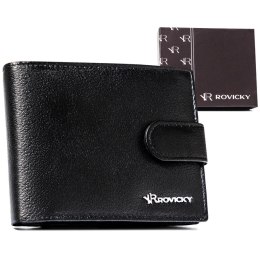 Duży pojemny portfel męski ze skóry naturalnej R-N992L-PDM-3272 BLA