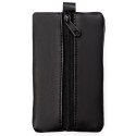 Etui na klucze ze skóry naturalnej w czarnym kolorze zamykane suwakiem KC-02-PDM BLACK