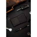 Etui na klucze ze skóry naturalnej w czarnym kolorze zamykane suwakiem KC-02-PDM BLACK
