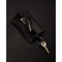 Etui na klucze ze skóry naturalnej w czarnym kolorze zamykane suwakiem KC-02-PDM BLACK