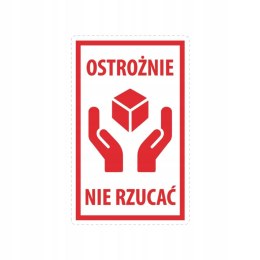Etykiety ostrzegawcze-OSTROŻNIE NIE RZUCAĆ 50×80 500szt