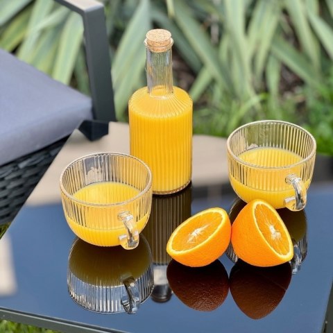 Kubek szklany Jumbo Paski 450 ml