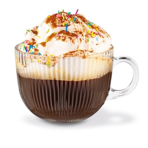 Kubek szklany Jumbo Paski 450 ml