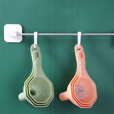 Lejek kuchenny do słoików oleju zestaw 3szt. + sitko mix PID5092