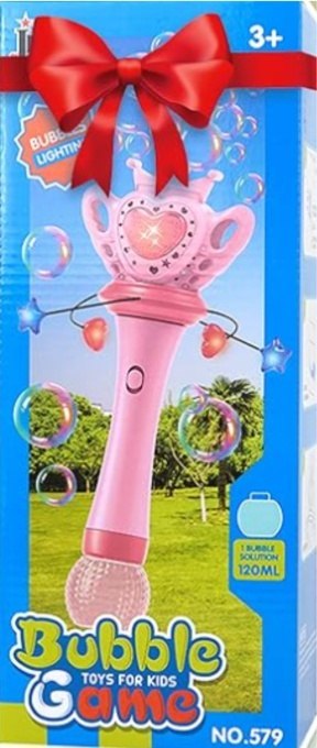 Magiczna różdżka z bańkami automat świeci i gra 579