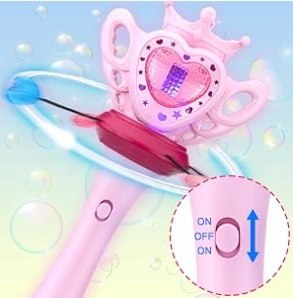 Magiczna różdżka z bańkami automat świeci i gra 579