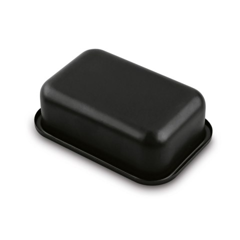 Maselniczka stalowa z pokrywką i nożykiem 15,5 x 10,5 x 6,5 cm czarna