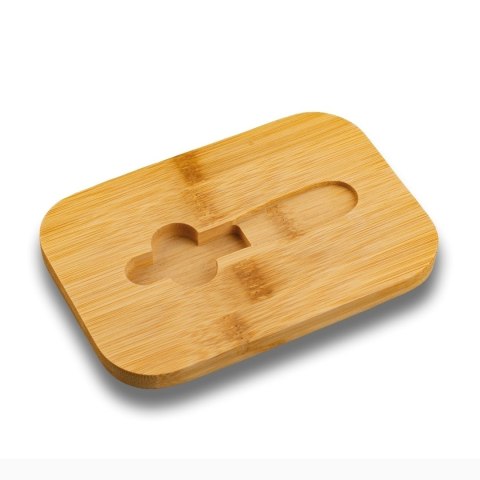 Maselniczka stalowa z pokrywką i nożykiem 15,5 x 10,5 x 6,5 cm kremowa