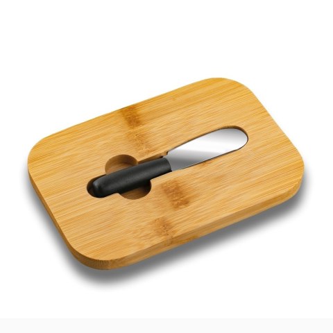 Maselniczka stalowa z pokrywką i nożykiem 15,5 x 10,5 x 6,5 cm kremowa