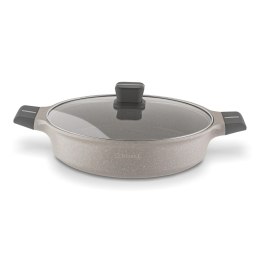 Patelnia na indukcję krótkie uchwyty z pokrywką Starke Pro Stoneware Marble 28 cm