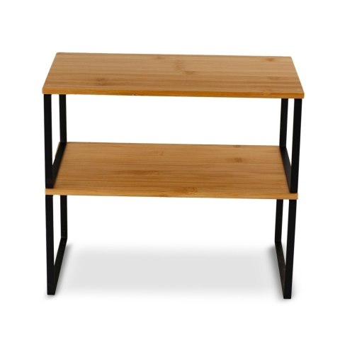 Półki bambusowe stojące na stalowym stelażu 33,5 x 19,5 cm i 33,5 x 18,5 cm