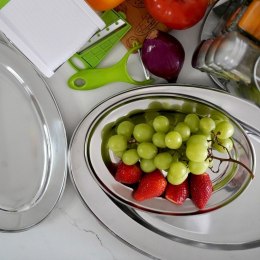Półmisek metalowy 25 cm owalny