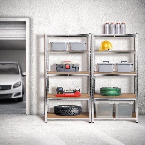 Regał metalowy uniwersalny 5 poziomów 90 x 40 x 180 cm