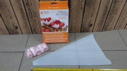 Rękaw silikonowy cukierniczy + 5 końcówek w pudełku