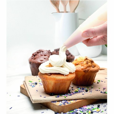 Rękaw silikonowy cukierniczy + 5 końcówek w pudełku