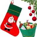 Skarpeta na prezenty świąteczna na kominek skarpety Św. Mikołaja mix PID1293
