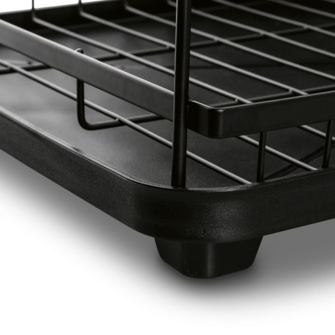 Suszarka do naczyń dwupoziomowa z ociekaczem Konighoffer 48 x 30 x 26 cm czarna