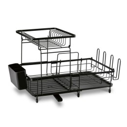 Suszarka do naczyń dwupoziomowa z ociekaczem Konighoffer 57 x 34 x 32,5 cm czarna