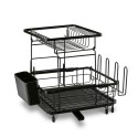 Suszarka do naczyń dwupoziomowa z ociekaczem Konighoffer 57 x 34 x 32,5 cm czarna