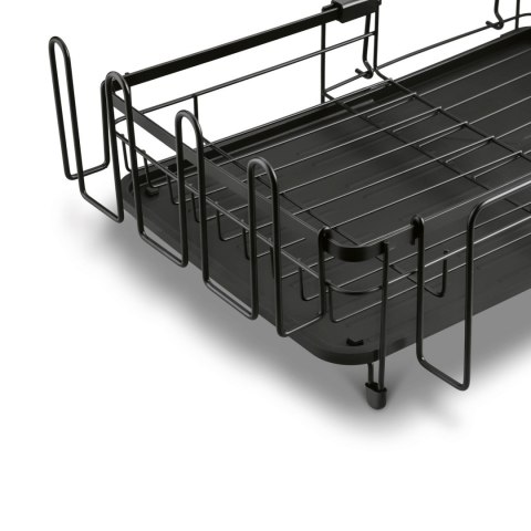 Suszarka do naczyń dwupoziomowa z ociekaczem Konighoffer 57 x 34 x 32,5 cm czarna