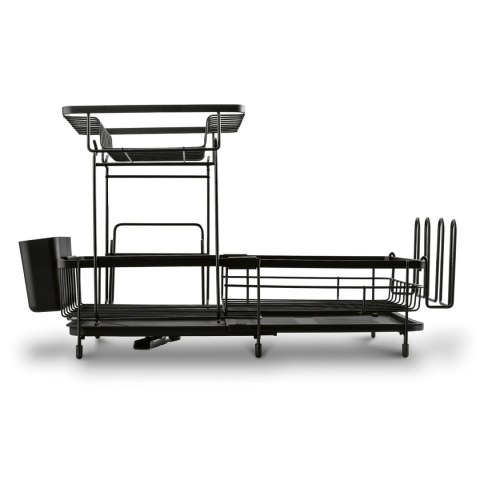 Suszarka do naczyń dwupoziomowa z ociekaczem Konighoffer 57 x 34 x 32,5 cm czarna