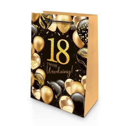 Torba prezentowa A4 18 Czarne balony 24 x 34 x 10cm