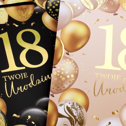 Torba prezentowa A4 18 Czarne balony 24 x 34 x 10cm