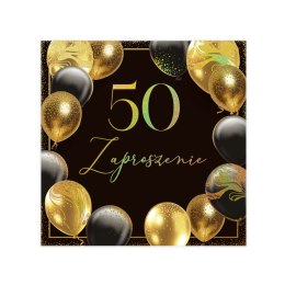 Zaproszenia 10szt. 50 Urodziny 12 x 12cm - nr13