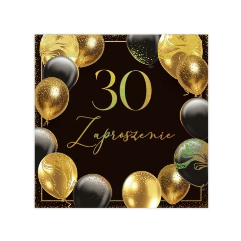 Zaproszenia na 30 Urodziny 12 x 12cm nr11