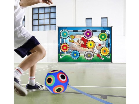 Zestaw do gry w piłkę ścianka strzelności + świecąca piłka nożna ZA5599