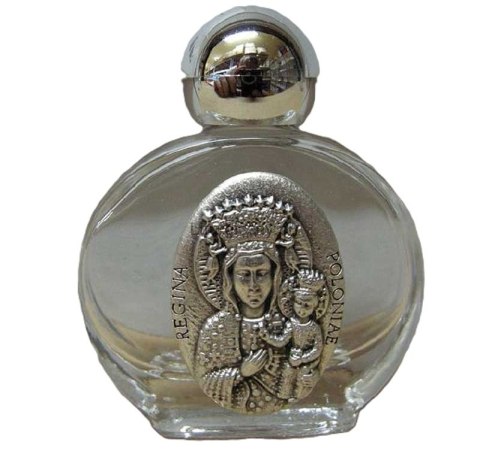 Butelka szklana na wodę święconą olejek do namaszczania okrągła