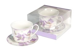 Filiżanka 400ml. ze spodek LAWENDA KAC-CR1-15