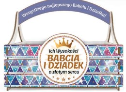 Koszyczek skrzynka 17x11x20cm KOSZYCZEK Ich Wysokości Babcia i Dziadek o złotym sercu