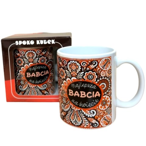 Kubek w ozdobnym opakowaniu Najlepsza Babcia na Świecie 300 ml