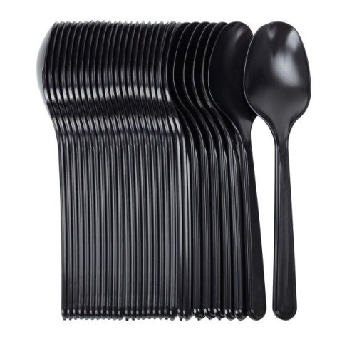 Łyżki wielokrotnego użytku 17,5cm czarne 50szt. 00-15