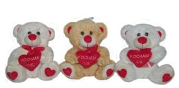 Miś z sercem 15cm Kocham Cię mix | M3637