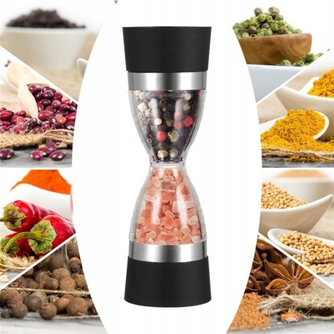 Młynek do pieprzu i soli dwustronny podwójny ręczny PID0124