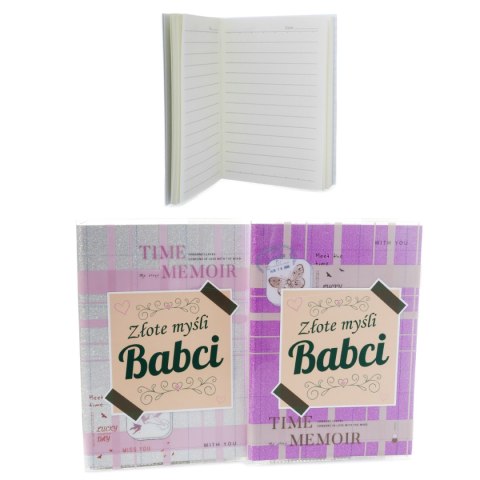 Notes A6 z brokatem "Złote myśli Babci"