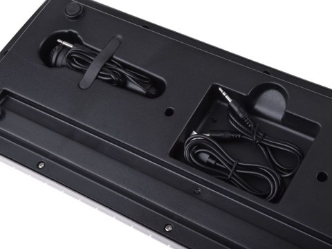 Organy mini KEYBOARD 37-klawiszy + mikrofon SREBRNY IN0183