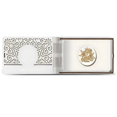 Pudełko na pieniądze banknotówka KOMUNIA - od BABCI- Ażur 3302A-KOM1B-B