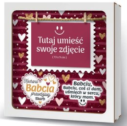 Ramka 20x20cm puzzle 3D Kochana Babcia prawdziwy Skarb