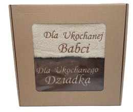 Ręcznik haftowany 50 x 100 cm 2szt. w pudełku dla Ukochanej Babci / Dziadka