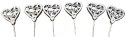Serce na piku 6 szt ażur 26cm Dla Kochanej Babci