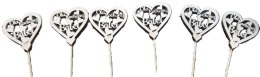 Serce na piku 6 szt ażur 26cm Dla Kochanej Babci
